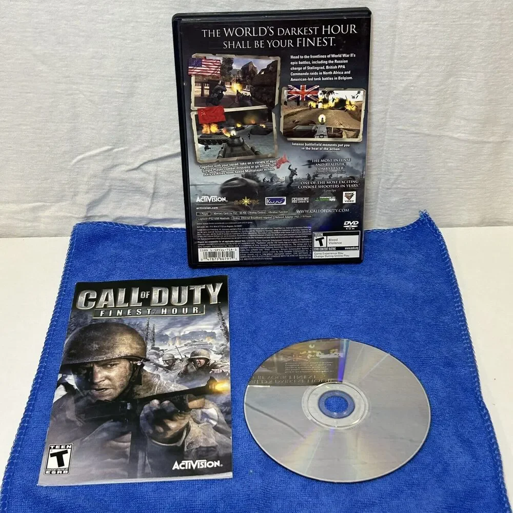 Call of Duty: Finest Hour (Sony PlayStation 2 ) PS2 Complete In Box